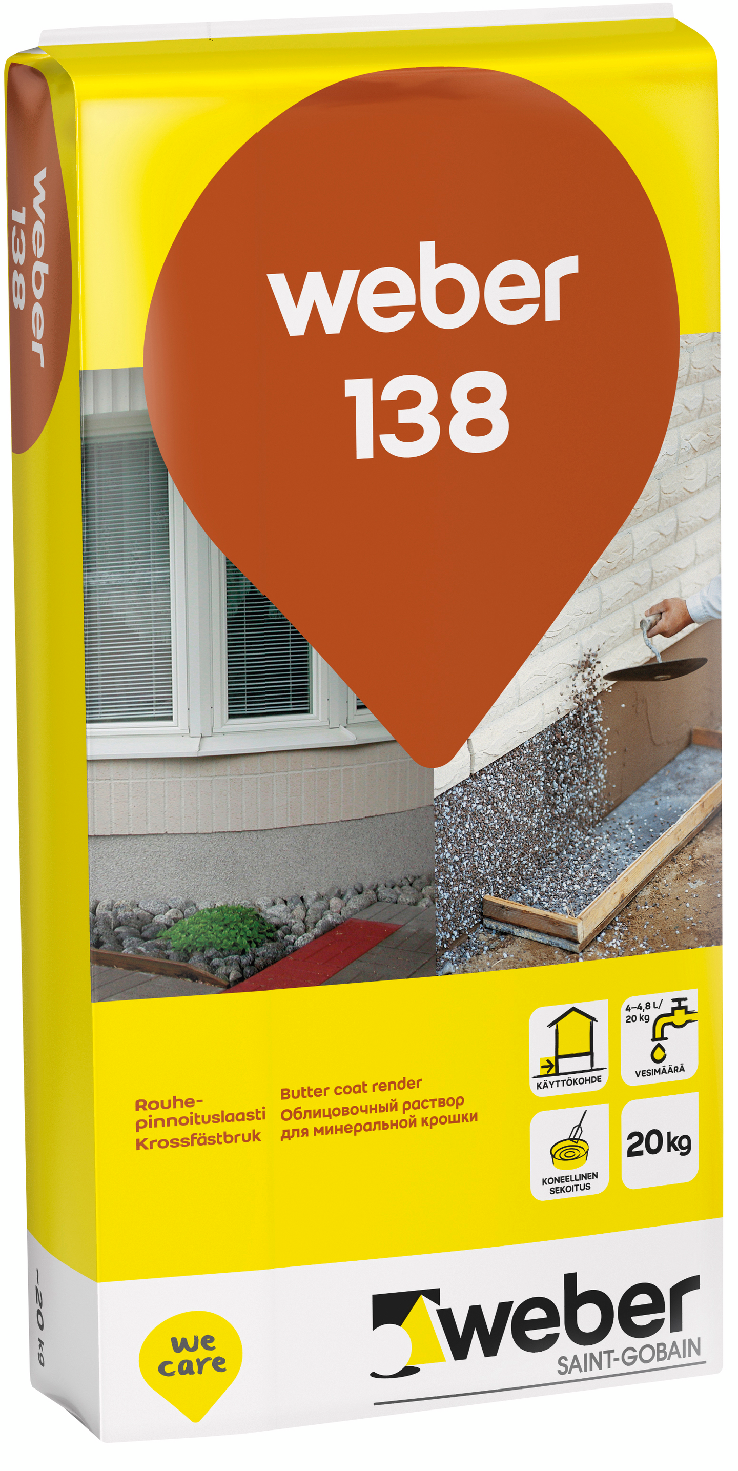 Rouhepinnoituslaasti Weber 138 harmaa 20kg