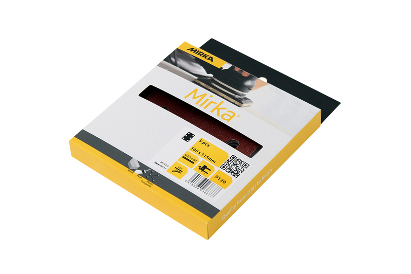 Hiomapaperi Mirka punainen 105x115mm tarra 6R 120 5kpl