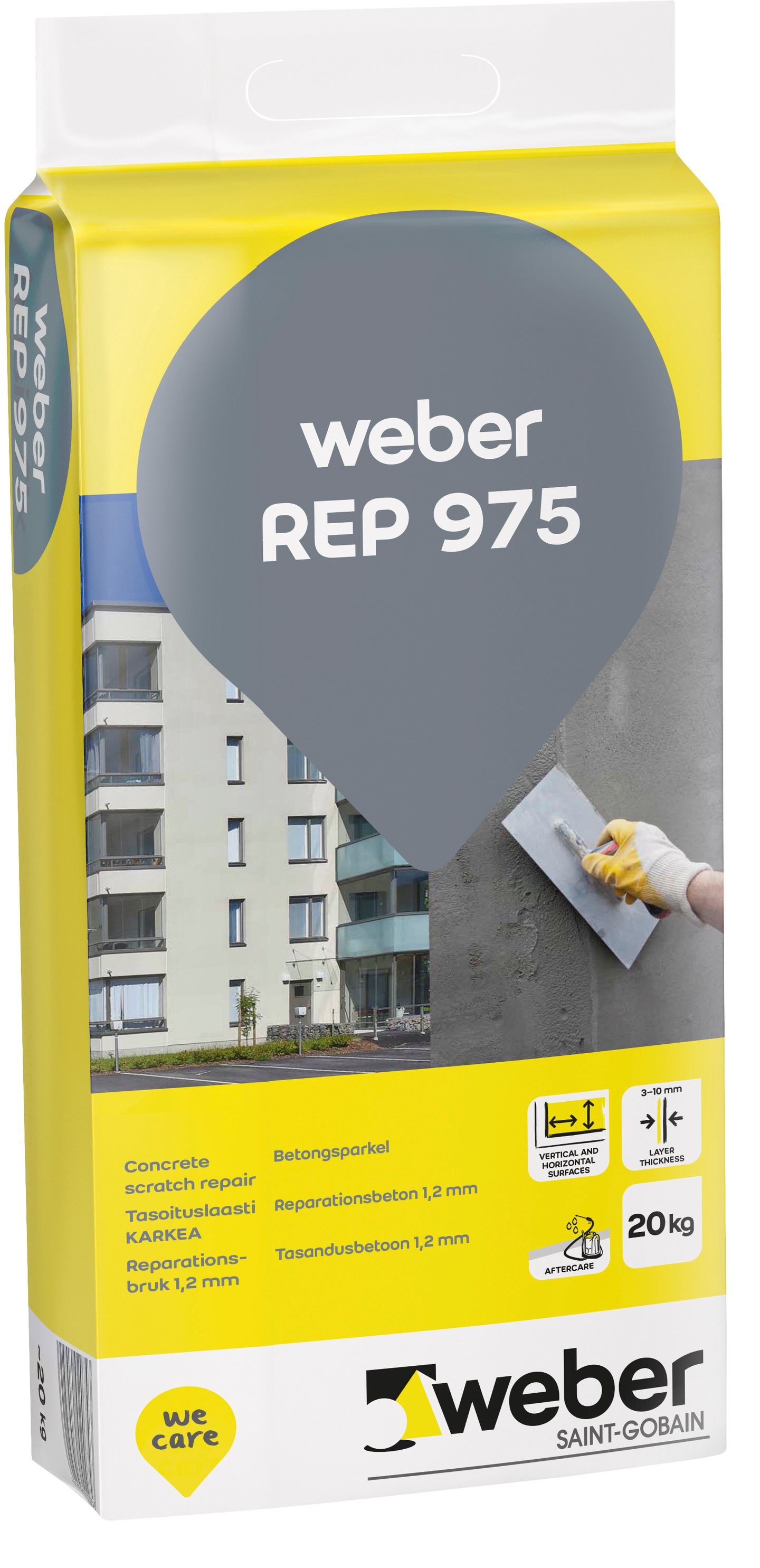 Tasoituslaasti Weber REP 975 1,2mm 20kg