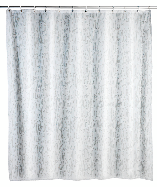 Tekstiilisuihkuverho Wenko Deluxe valkoinen 180x200cm