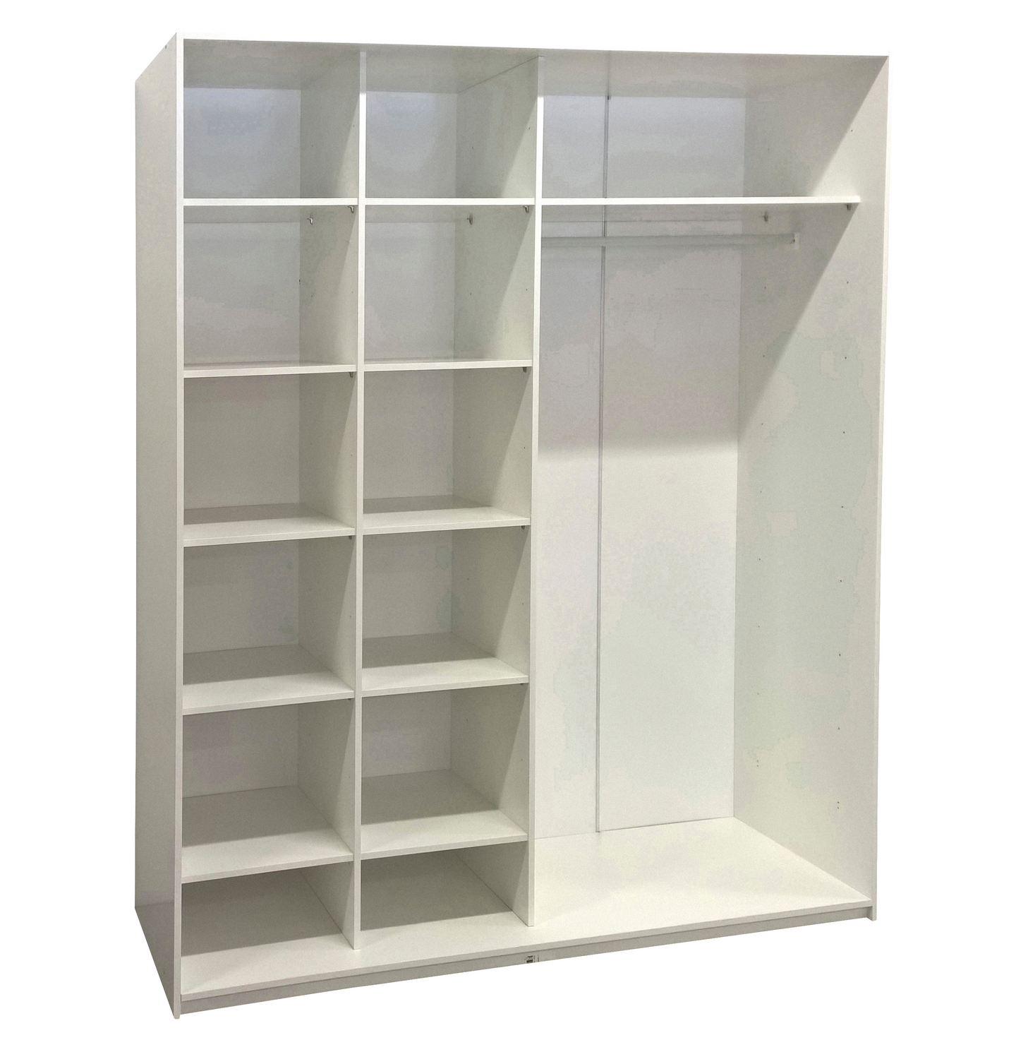 Liukuovikomero Finnmirror Libra 180 valkoinen peiliovet l1800xk2198xs600mm