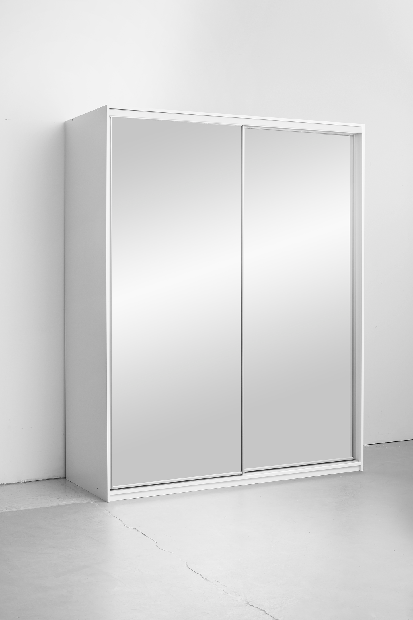 Liukuovikomero Finnmirror Libra 180 valkoinen peiliovet l1800xk2198xs600mm