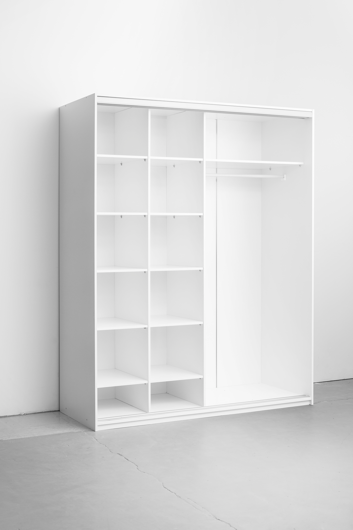 Liukuovikomero Finnmirror Libra 180 valkoinen peiliovet l1800xk2198xs600mm