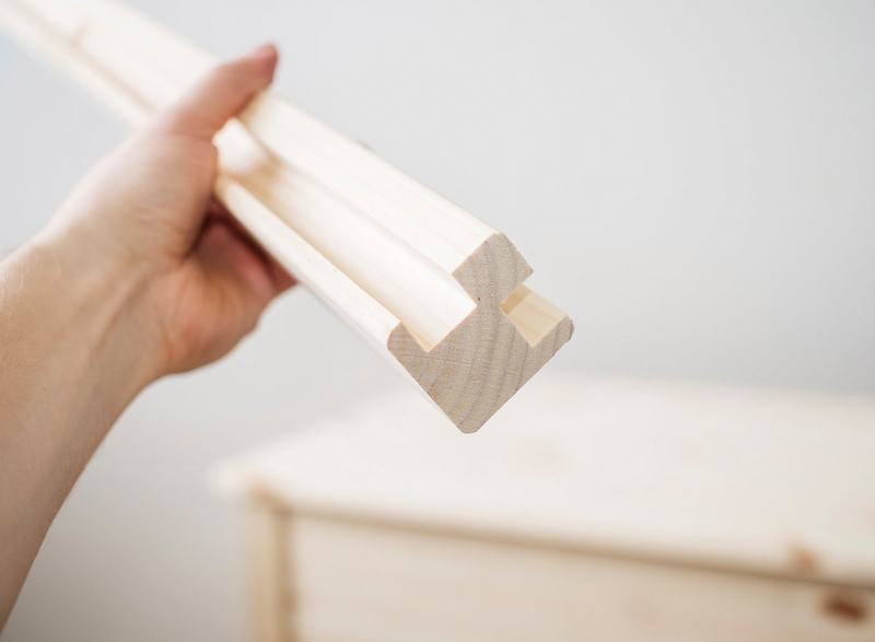 Liimapuulevy Lamboard kulmaliitos 45x45x1000 2kpl