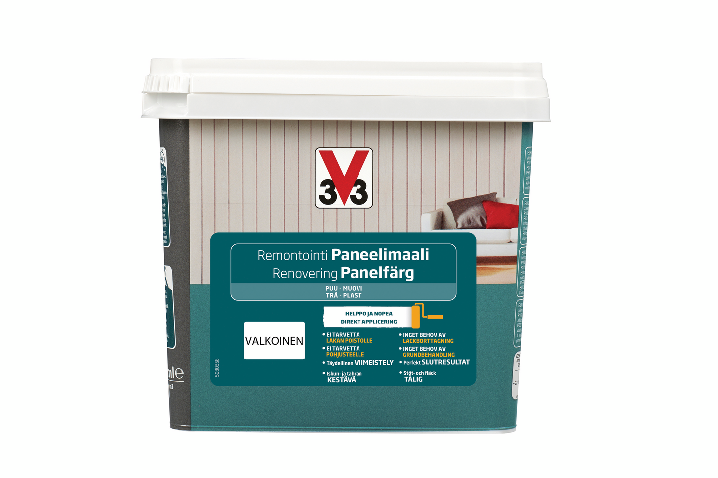 V33 Paneelimaali valkoinen 750ml