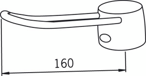 Pitkä käyttövipu Oras hanavaraosa 160mm 159990