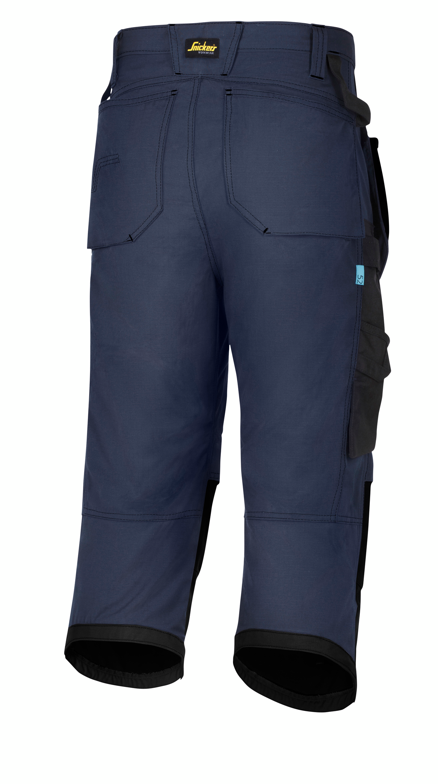 3/4-housut Snickers LiteWork+ 6103-9504 Navy-musta