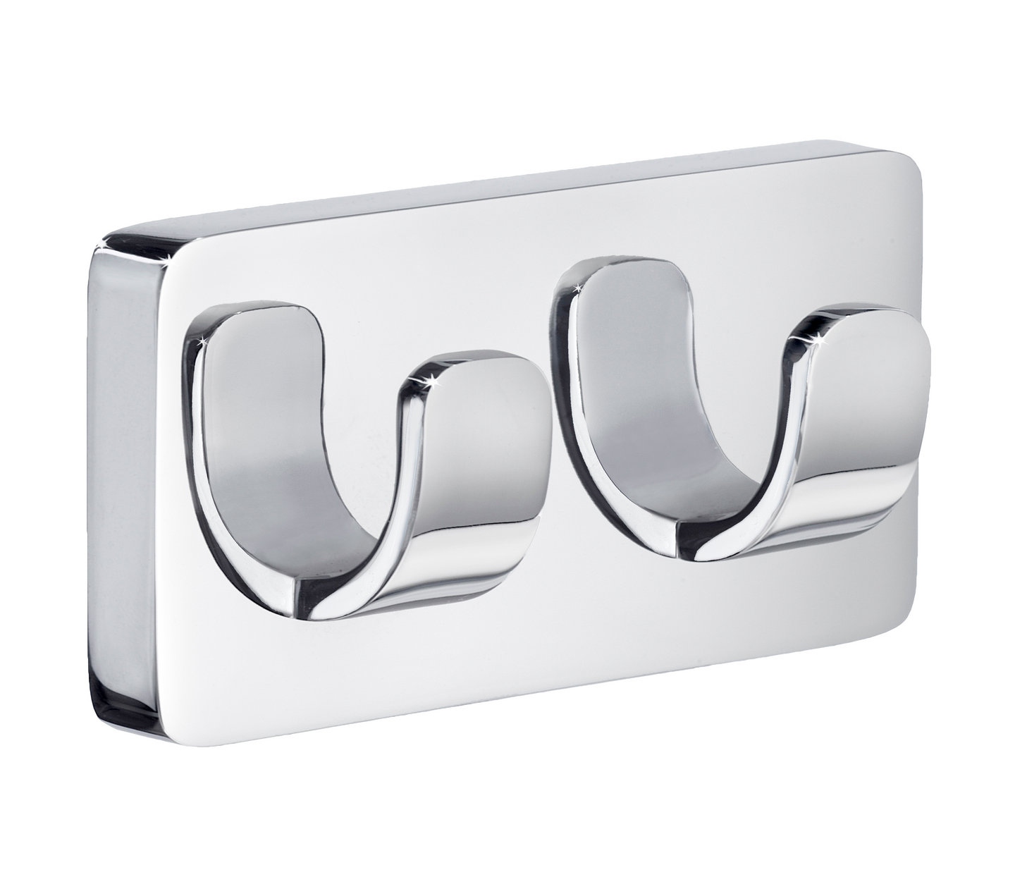 Kaksoispyyhekoukku Smedbo Ice OK356 kiiltävä kromi