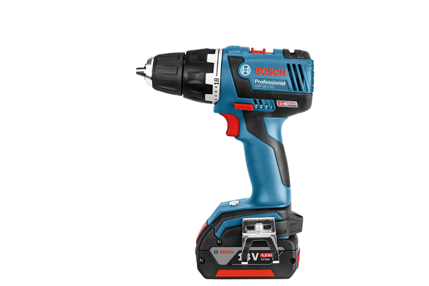 SKRUVDRAGARE BOSCH GSR 18V EC DY 2X4 KOLBORSTFRI