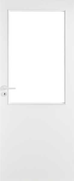 Sisäovi Cello laaka 1-ruutuinen kirkas lasi valkoinen