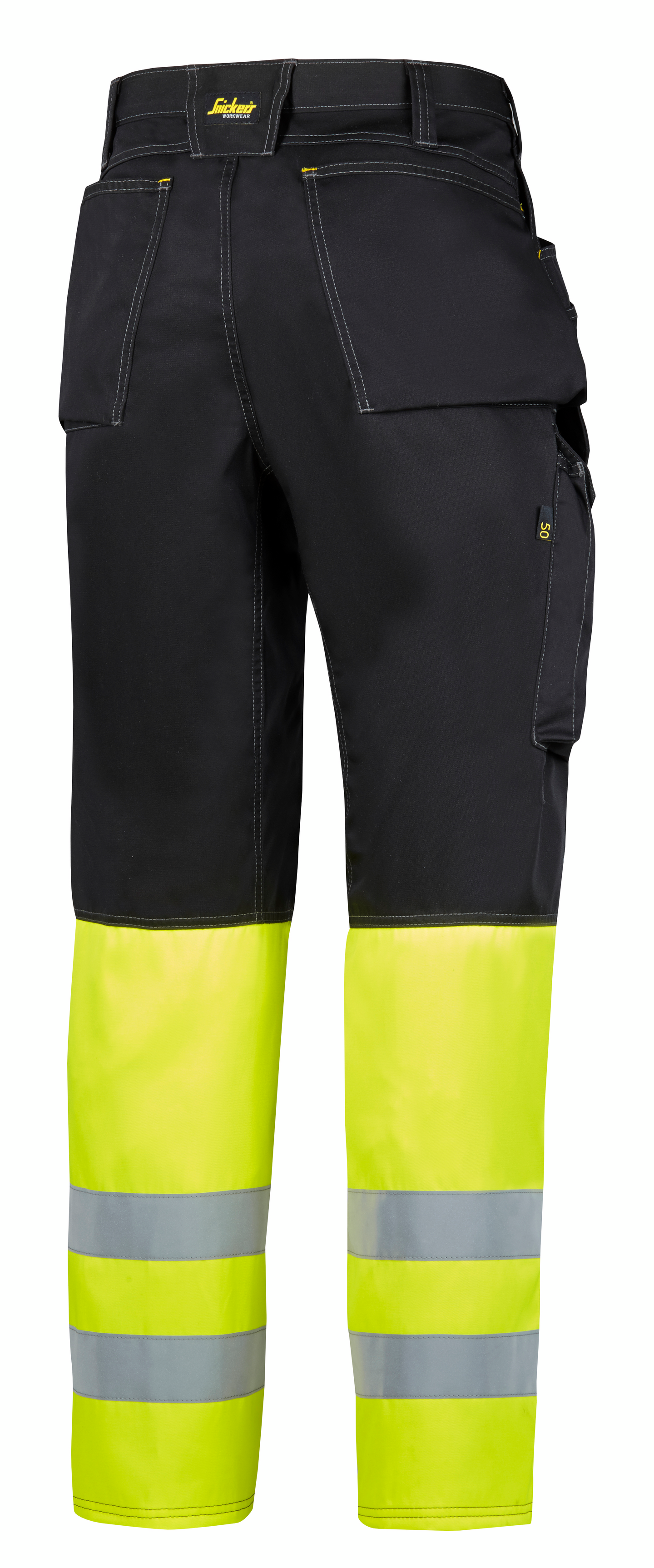 Varoitusvaatehousut Snickers 3253-0466 musta-huomiokeltainen