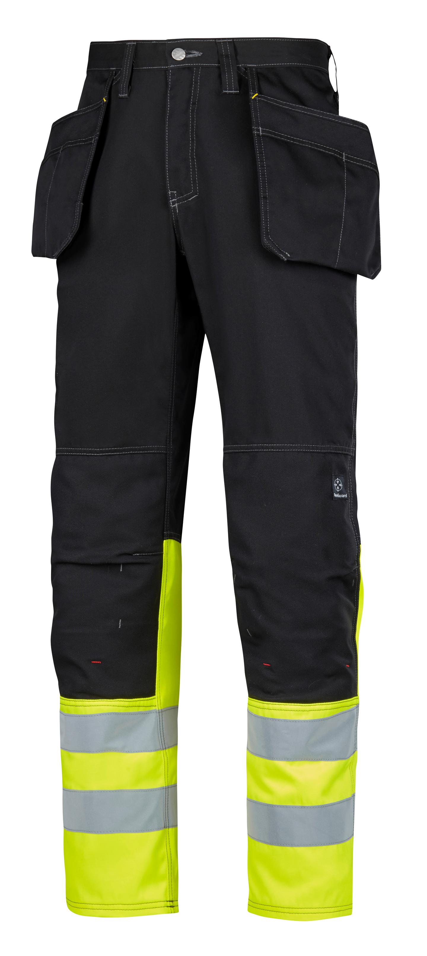 Varoitusvaatehousut Snickers 3253-0466 musta-huomiokeltainen