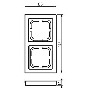 Peitelevy ABB Impressivo 1722F85-81P 2-osainen antrasiitti