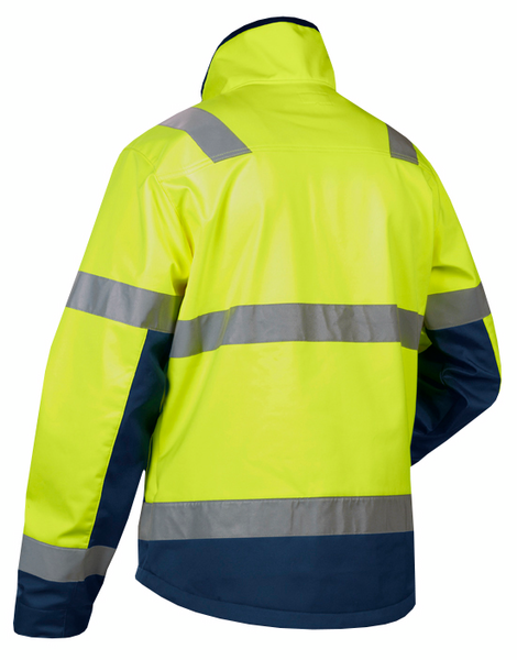 Softshell-takki Blåkläder Hi-Vis 490025173389 keltainen-tummansininen