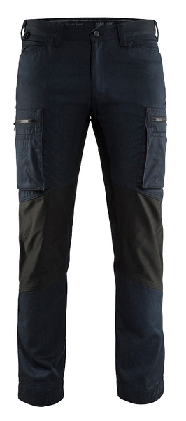 Stretch-housut Blåkläder 145918458699 tumma mariininsininen/musta