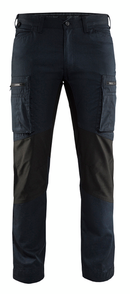 Stretch-housut Blåkläder 145918458699 tumma mariininsininen/musta