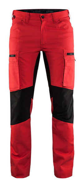 Stretch-housut Blåkläder 145918455699 punainen/musta