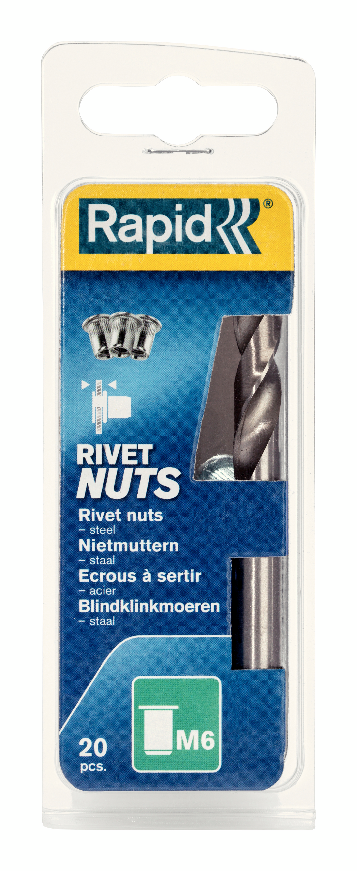 Niittimutteri Rapid M6 20kpl RP110:lle