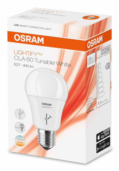 Led-lamppu Osram Lightify A60 810lm E27 valkoinen