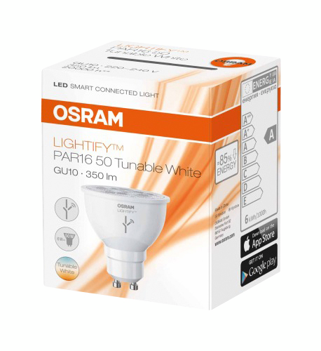 Led-kohdelamppu Osram Lightify PAR16 50 350lm 827 GU10