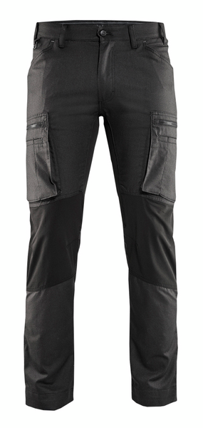 Stretch-housut Blåkläder 145911469899 tummanharmaa/musta