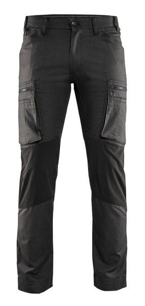 Stretch-housut Blåkläder 145911469899 tummanharmaa/musta