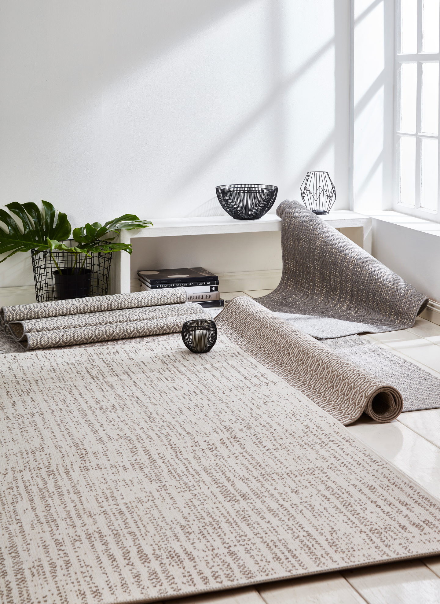 Sisustusmatto Cello Pixel 160x230cm valkoinen/beige