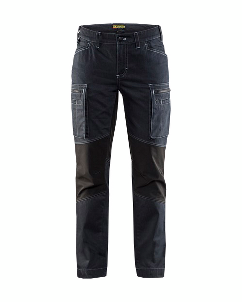 Naisten stretch-housut Blåkläder 715911428999 mariininsininen/musta