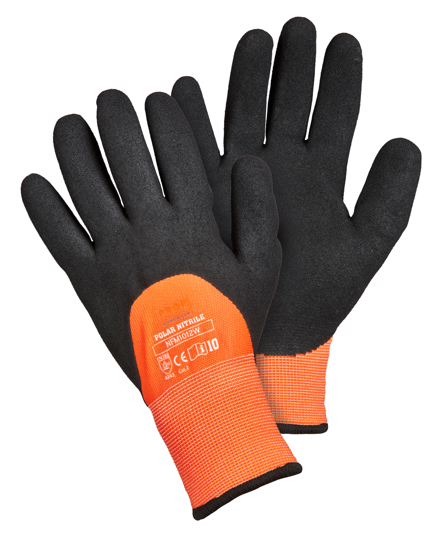 Käsineet PROF Arctic nitriili oranssi