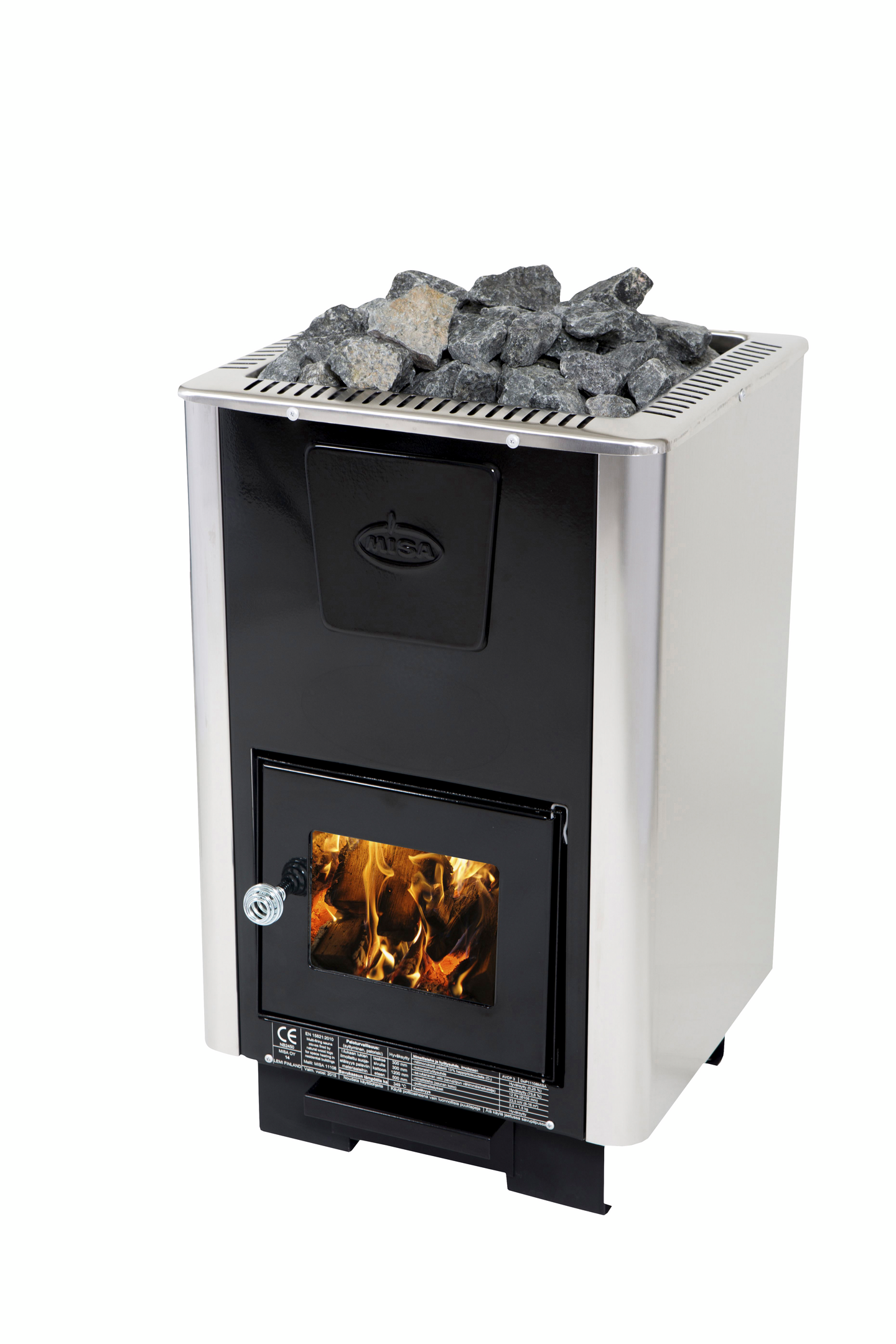 Puukiuas Misa KR16 6-16m³ ulkopinta emali/rst lasiluukku