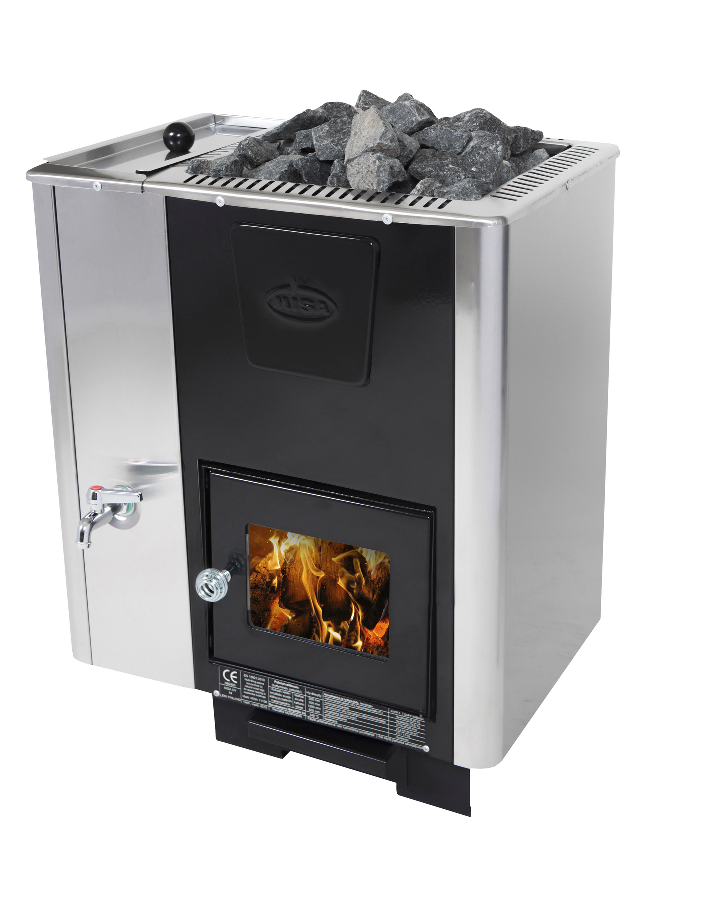 Puukiuas Misa KR16 6-16m³ ulkopinta emali/rst lasiluukku