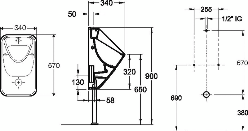 Urinaali IDO lattia-/seinäviemäri 5112701101