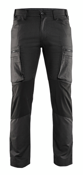 Stretch-housut Blåkläder 145911469899 tummanharmaa/musta