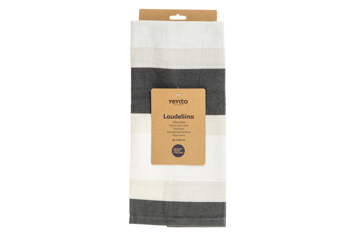 Laudeliina Rento raita 50x60cm mustavalkoinen