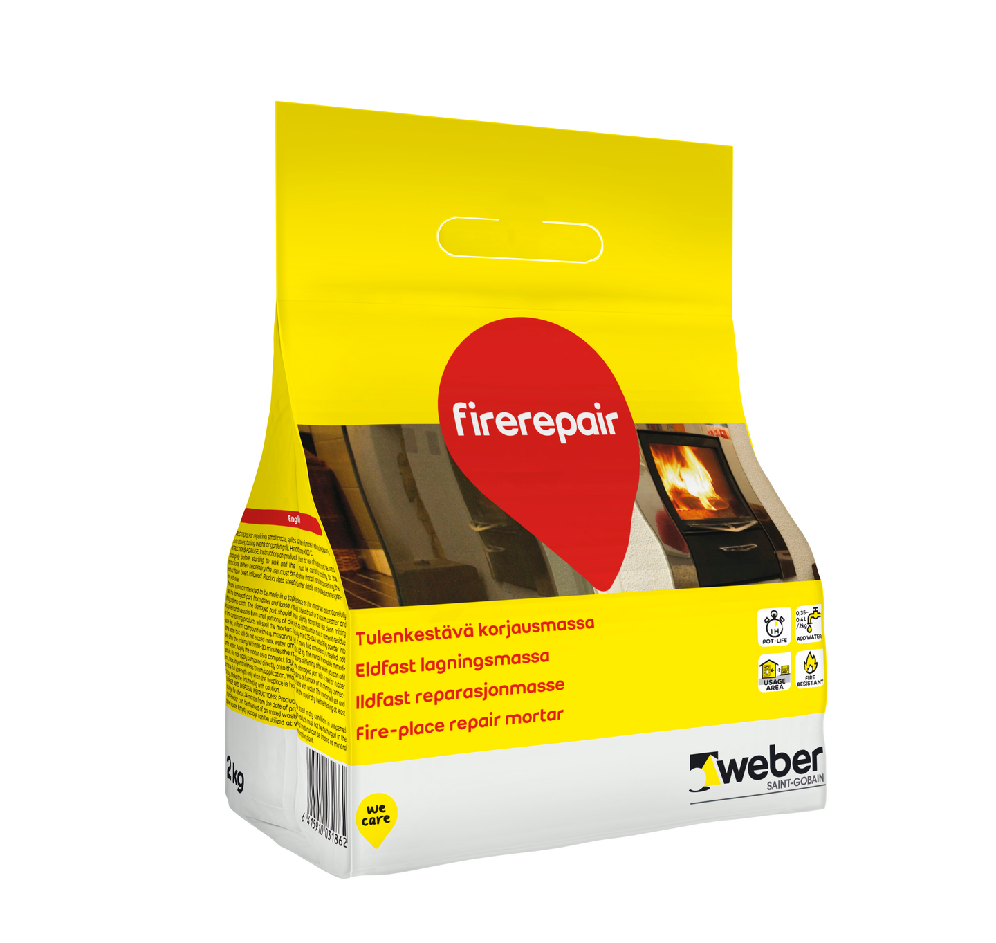 Korjausmassa Weber Fire Repair tulenkestävä 2kg