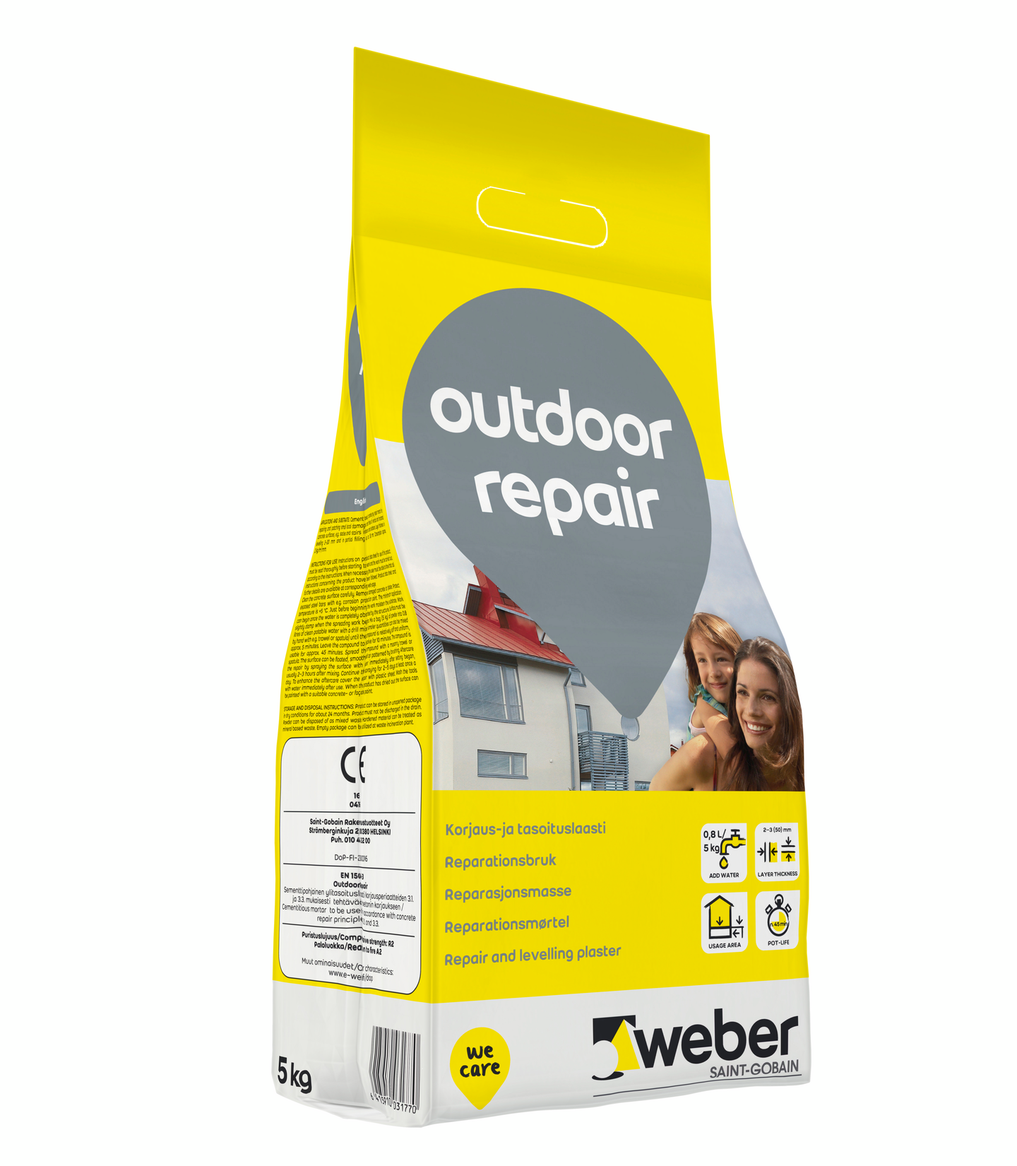 Korjaus- ja tasoituslaasti Weber Outdoor Repair 5kg