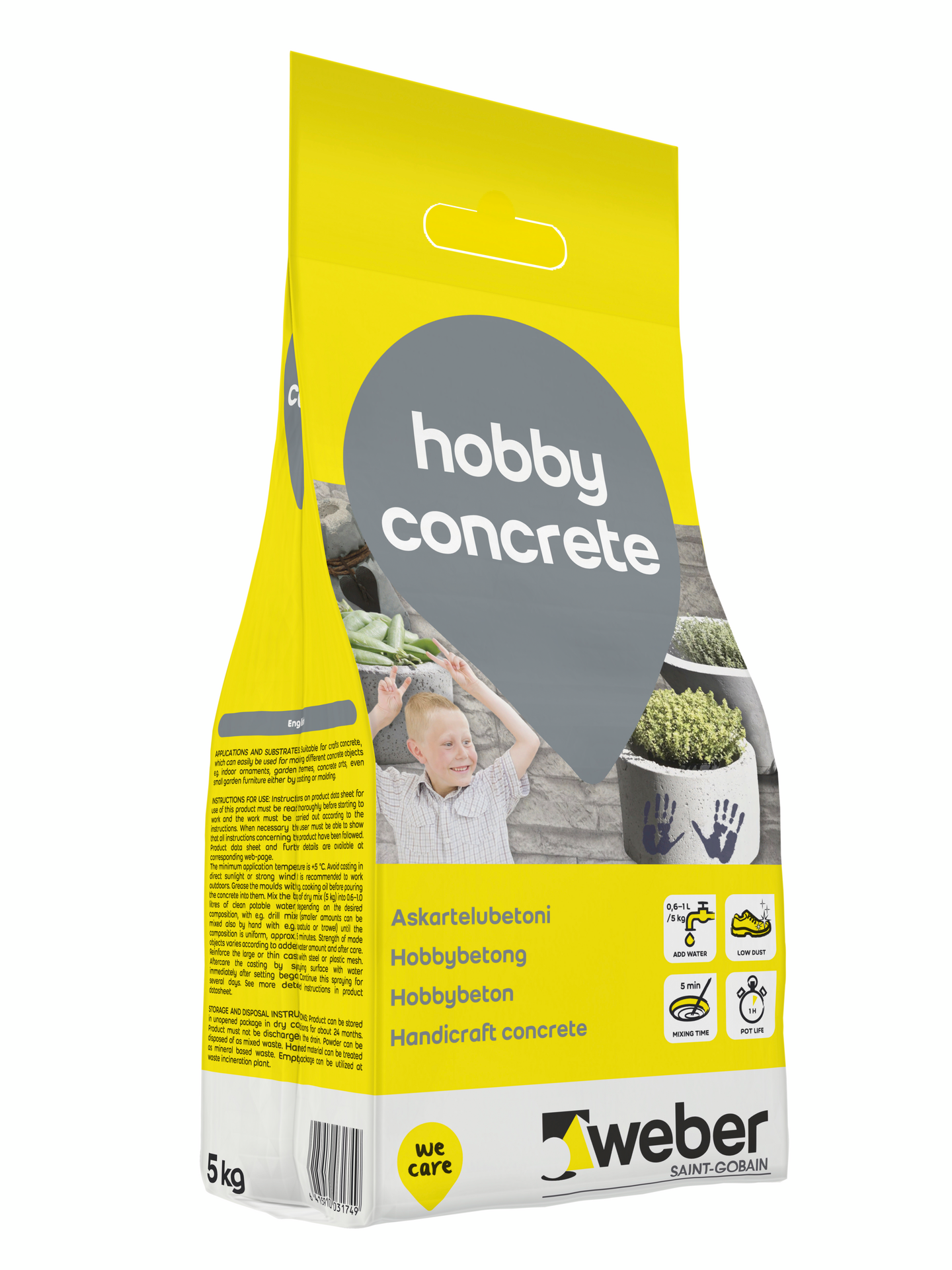 Askartelubetoni Weber Hobby Concrete 5kg