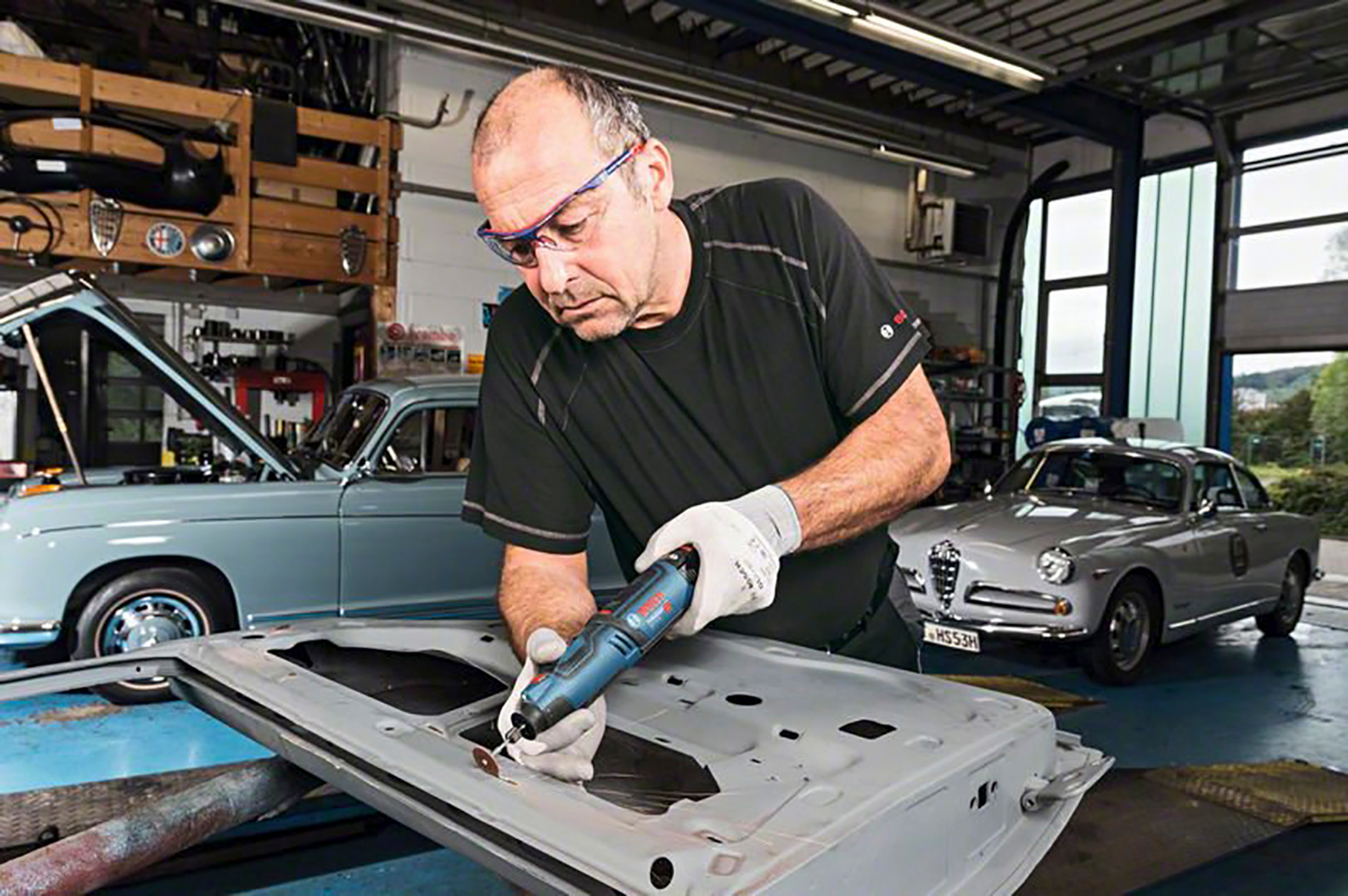 Akkumonitoimityökalu Bosch GRO 12V-35 Solo L-Boxx