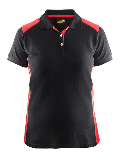 Naisten pikeepaita Blåkläder 339010509956 musta/punainen