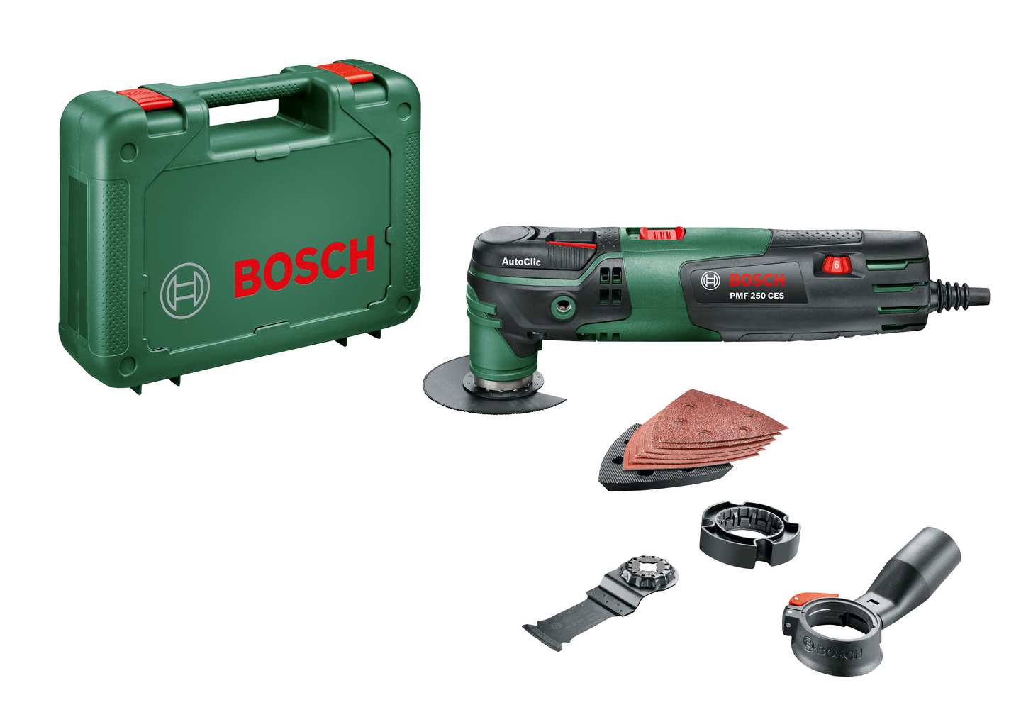 Monitoimityökalu Bosch PMF 250 CES case