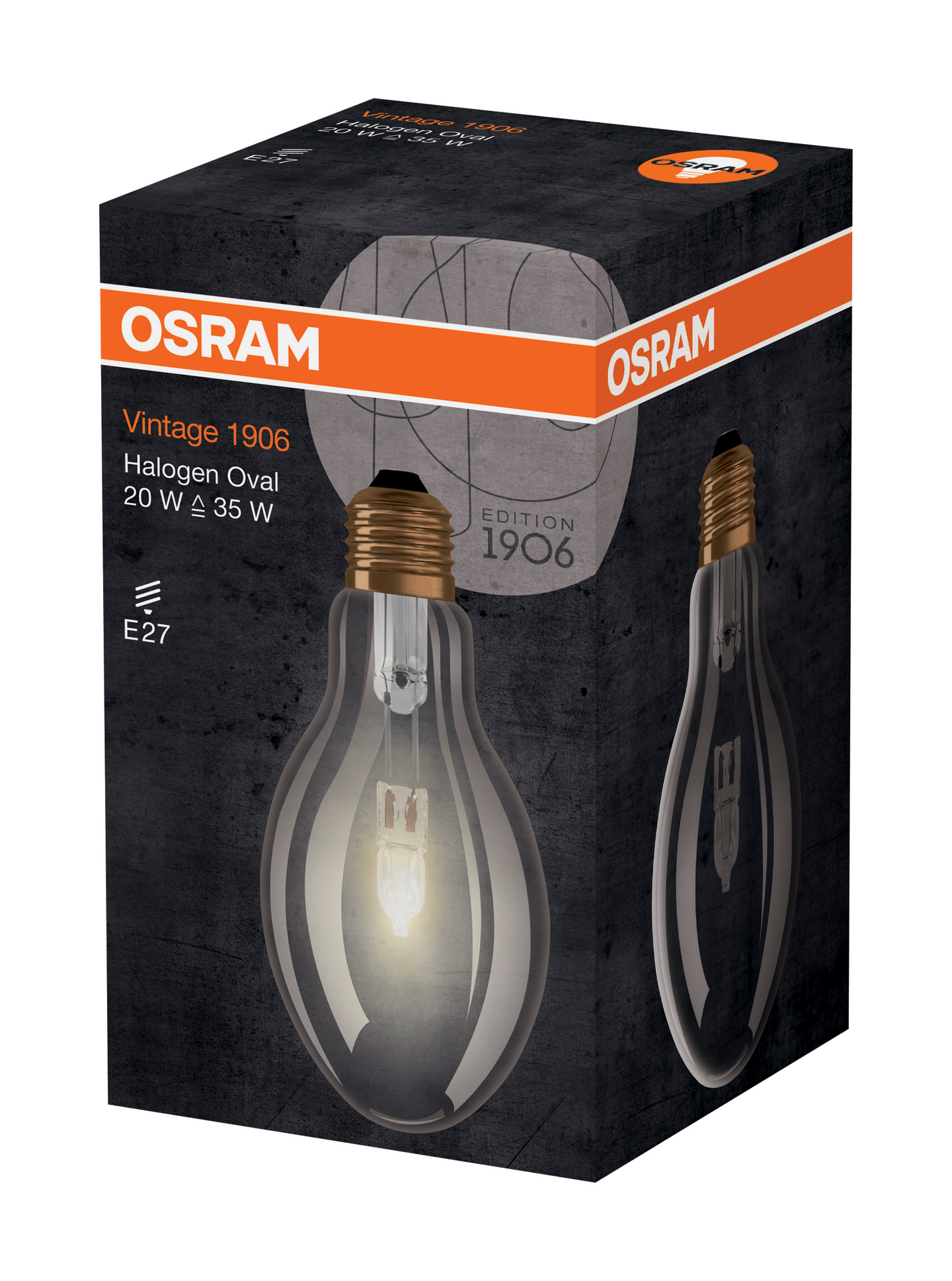 Halogeenilamppu Osram Oval Vintage 20W/827 235lm E27