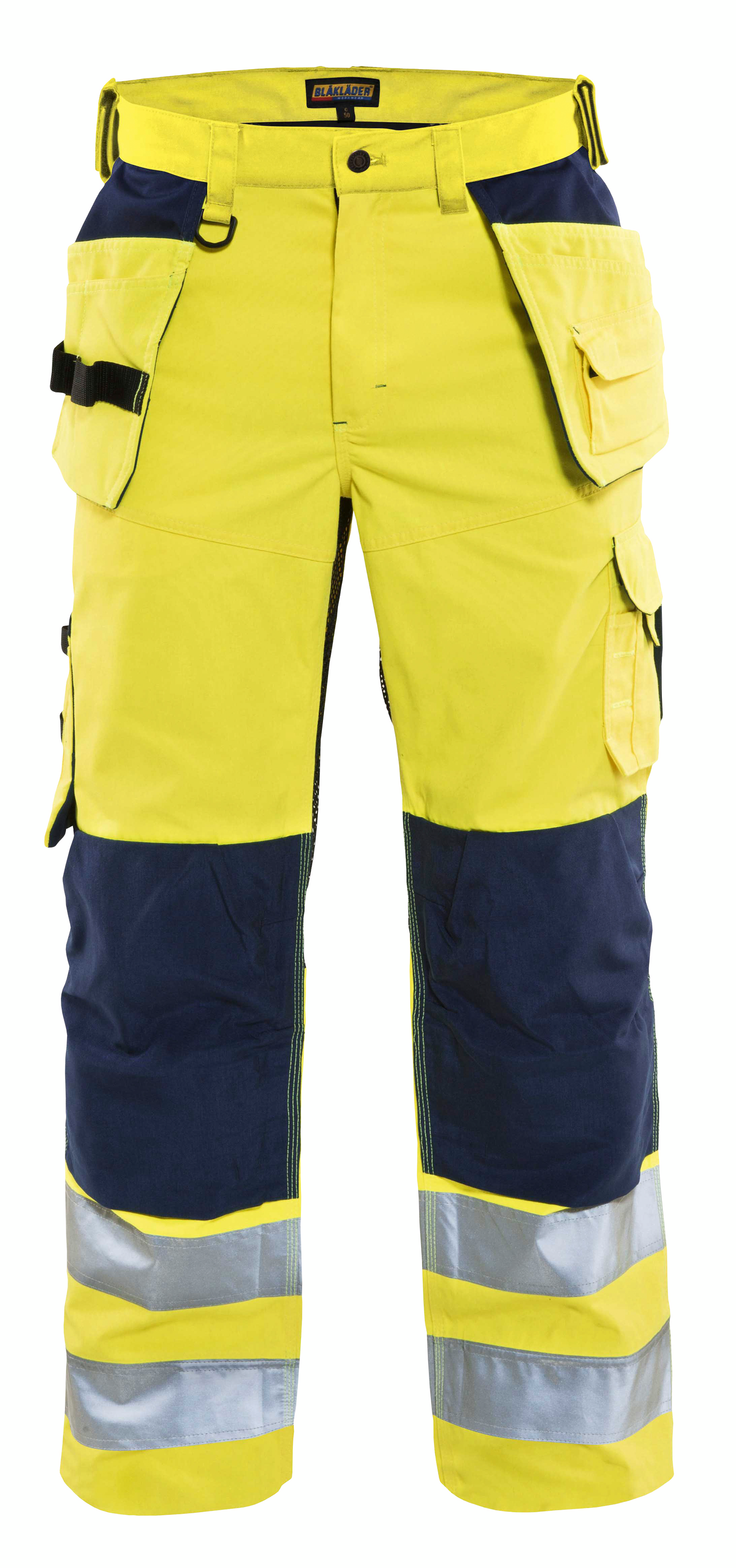 Riipputaskuhousut Blåkläder 156518113389 huomiokeltainen/tummansininen