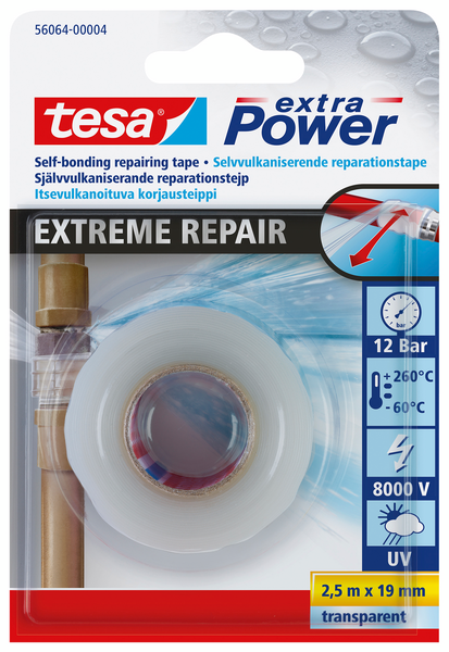 Korjausteippi Tesa Power Extreme Repair 2,75mx19mm läpinäkyvä