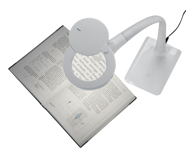 Pöytävalaisin TRIO Lupo led valkoinen