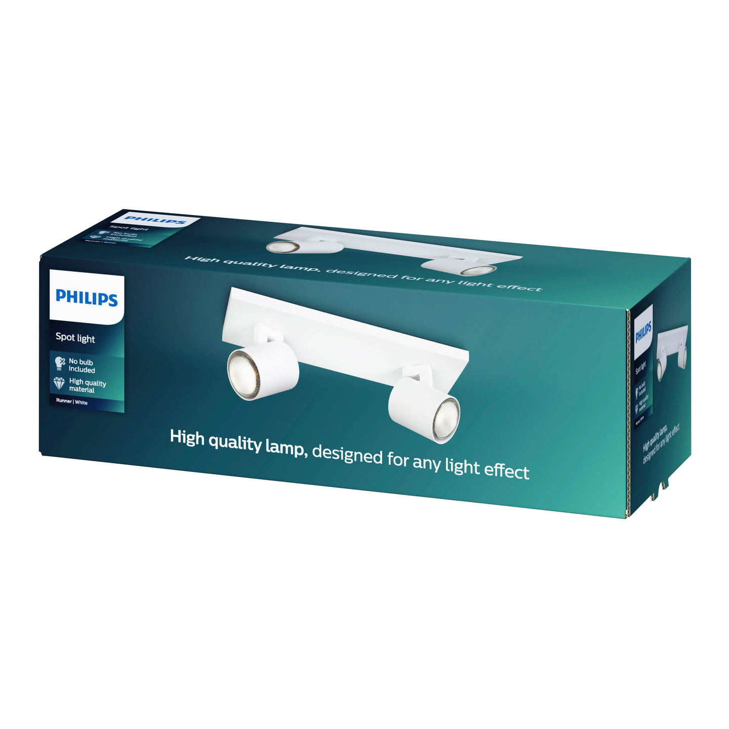 Spottivalaisin Philips Runner 2-osainen valkoinen