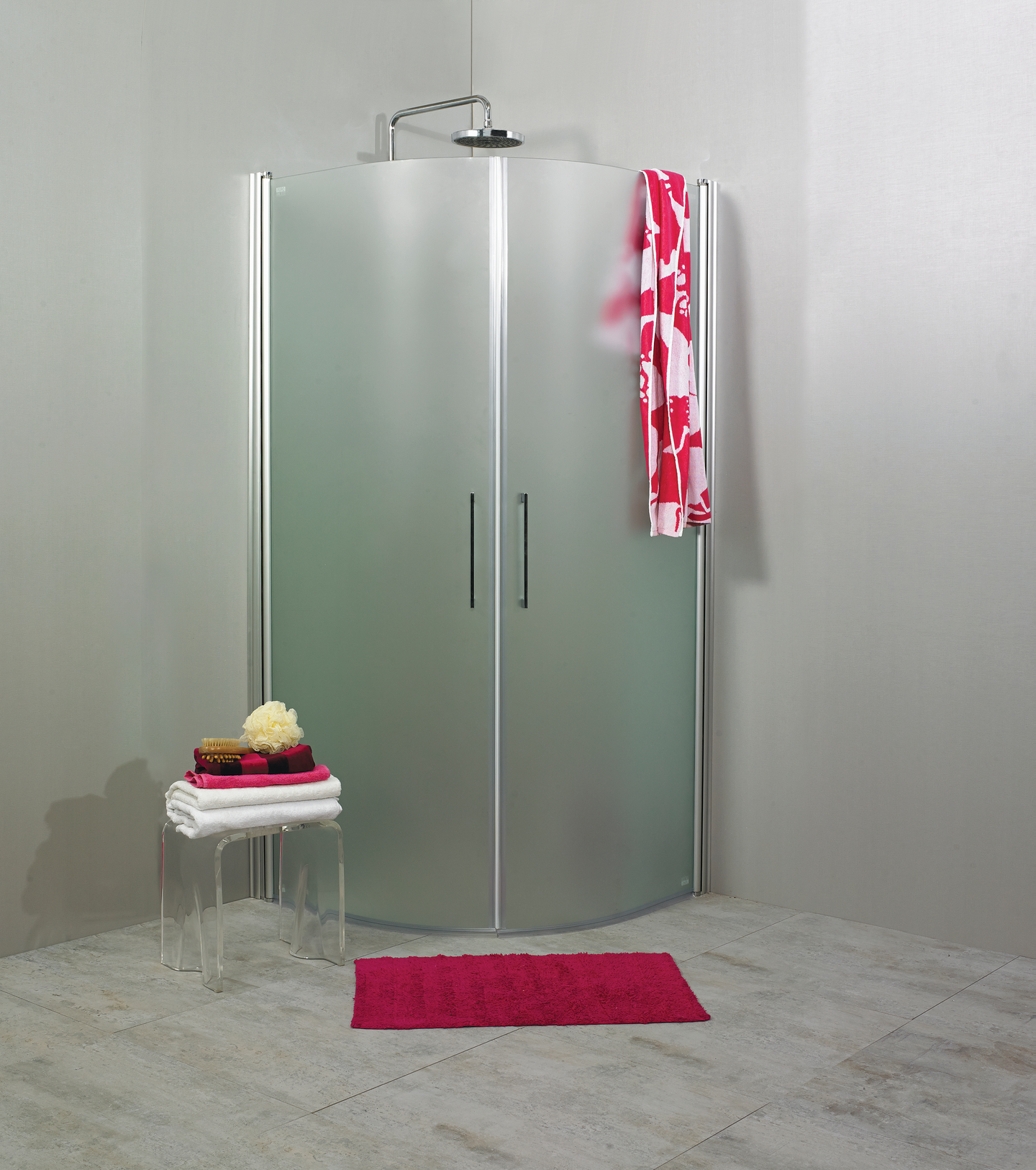 DUSCHHÖRN NORO FIX TREND R 88, SILVER MATT FROSTAT GLAS 2017