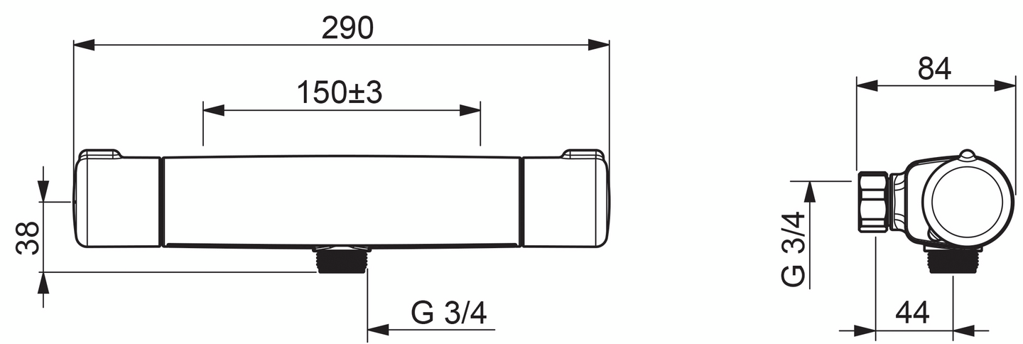 Suihkuhana Oras Nova 7461 termostaattinen