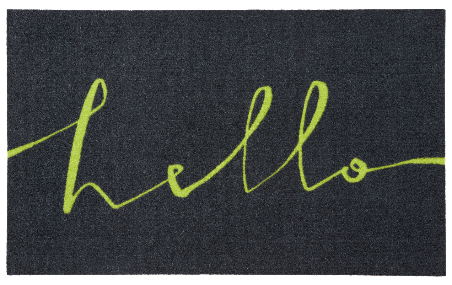 Kynnysmatto Cello Hello harmaa/lime 50x75cm