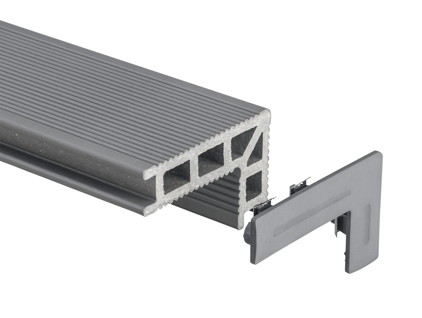 Päätypala porraslautaan UPM ProFi hopeanvihreä