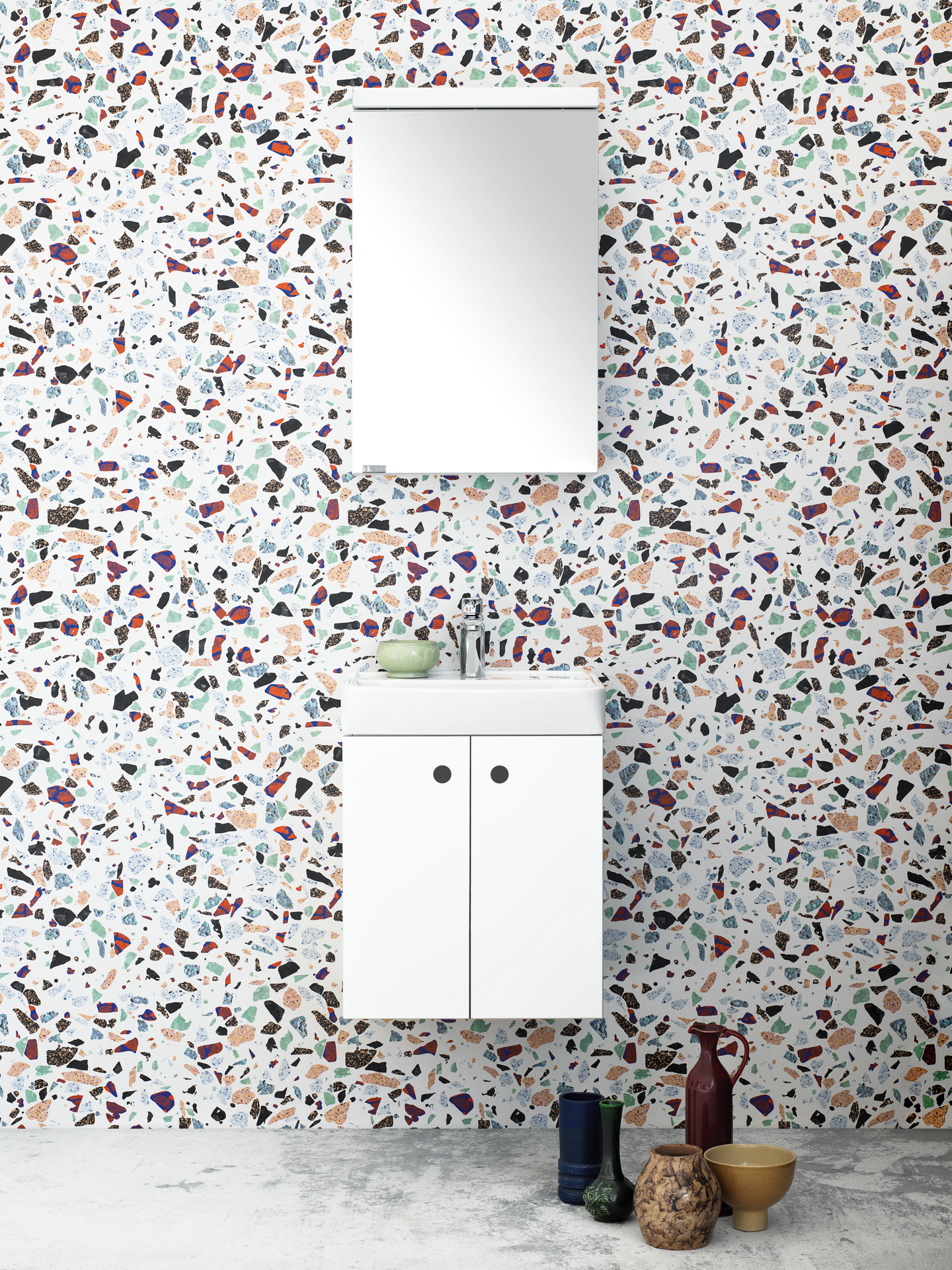 Peilikaappi Intro 55 valkoinen